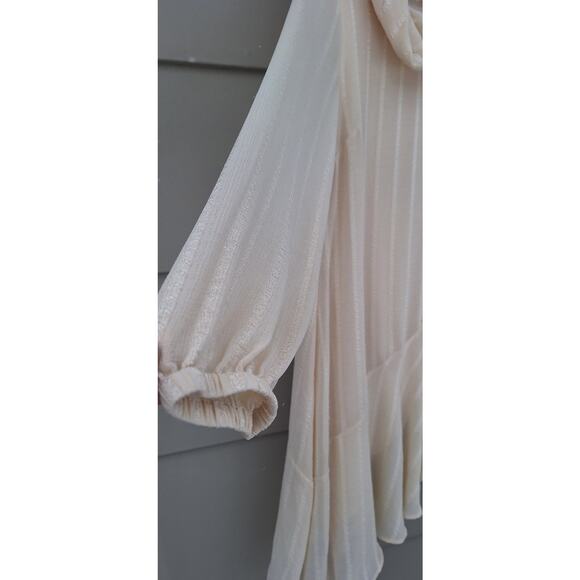 Soft Surroundings Neapolitan Cowl neck Asymmetrical Tunic Top Cream S Whimsy - Picture 4 of 7